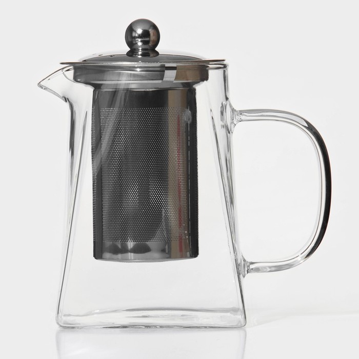 Чайник стеклянный заварочный с металлическим ситом Magistro «Дарси», 750 мл - фото 1888313015
