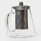 Заварочный чайник Magistro «Дарси», 750 мл, металлическое сито, стекло - Фото 3