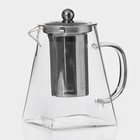 Заварочный чайник Magistro «Дарси», 950 мл, металлическое сито, стекло - Фото 1