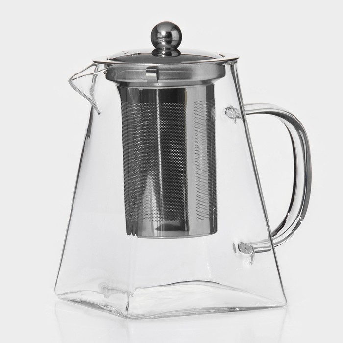 Заварочный чайник Magistro «Дарси», 950 мл, металлическое сито, стекло - Фото 1