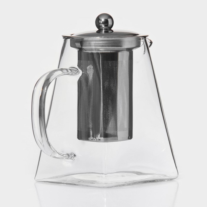 Чайник стеклянный заварочный с металлическим ситом Magistro «Дарси», 950 мл - фото 1907436689