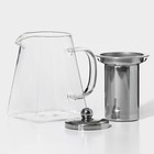 Заварочный чайник Magistro «Дарси», 950 мл, металлическое сито, стекло - Фото 5