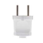 Вилка прямая, 10 А, 250 В, без з/к, белая 7610135 - фото 16456539