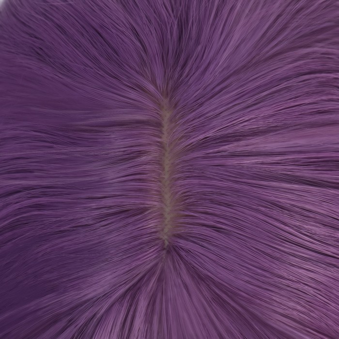 Парик искусственный, с чёлкой, имитация кожи, 40 см, 160 гр, цвет сиреневый(#SHT362) 27939