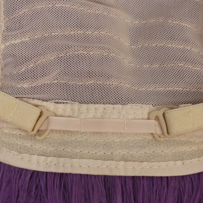 Парик искусственный, с чёлкой, имитация кожи, 40 см, 160 гр, цвет сиреневый(#SHT362) 27939