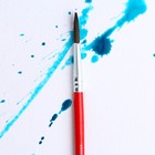 Кисть для рисования из волоса белки круглая № 5 короткая ручка - Фото 2