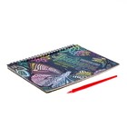 Гравюры для девочек «Красный фон с голографией», творческая книга 14 стр., 10 гравюр, со штихелем - Фото 6