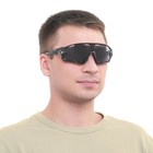 Очки солнечные мужские спортивные «Мастер К», uv 400, ширина 15 см, дужка 13.5 см, линза 8×5.1 см - Фото 2