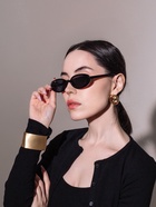 Очки солнцезащитные женские OneSun, uv 380, линза 5.3×3 см, черные - Фото 5