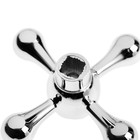 Ручка на смеситель ZEIN Z101, крест, для кран-букс со штоком на 20 шлицов, цинк, цвет хром - Фото 3