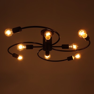 Люстра 2139/8BK E27 40 Вт черный 88×88×20 см BayerLux