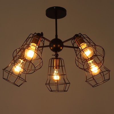 Люстра 2210/5 E27 40 Вт черно-бронзовый 34.4×34.4×68 см BayerLux