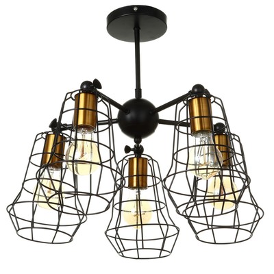 Люстра 2210/5 E27 40 Вт черно-бронзовый 34.4×34.4×68 см BayerLux