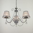 Люстра 2425/3 E27 40 Вт хром 52×52×32-60 см BayerLux - фото 45436460