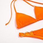 Купальник женский раздельный MINAKU с топом цвет оранжевый, размер 42 - фото 3758369