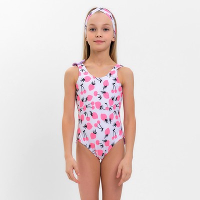 Купальник детский слитный MINAKU с повязкой, рост 110-116 см