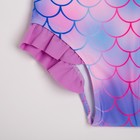 Купальник детский слитный MINAKU с повязкой, фиолетовый/синий, рост 134-140 см - Фото 3