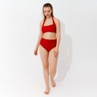 Топ купальный женский MINAKU на завязках, цвет бордо размер 48 - фото 3985776