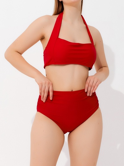 Топ купальный женский MINAKU на завязках, цвет бордо размер 56