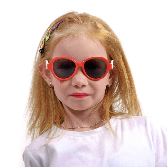 Очки солнцезащитные детские поляризационные, TR90, линза 5 х 6 см, ширина 14 см, дужки 13 см   76612