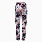 Брюки женские с принтом, цвет белый/розовый, размер 46 - фото 34640710