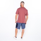 Футболка мужскаяс принтом, цвет кирпичный, размер 46 7819652