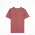 Футболка мужскаяс принтом, цвет кирпичный, размер 46 7819652