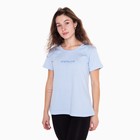 Футболка женская с принтом, цвет голубой, размер 44 - фото 34640712