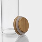 Банка для хранения BellaTenero «Эко», 300 мл, 5.5×15.5 см, с бамбуковой крышкой, стекло, прозрачная - Фото 5
