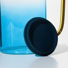 Кувшин стеклянный Magistro «Модерн», 1,4 л, с крышкой, цвет синий - Фото 4