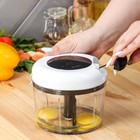 Блендер - овощерезка механический Magistro Vegan pro, 2 насадки, белый - Фото 5