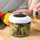Блендер - овощерезка механический Magistro Vegan pro, 2 насадки, белый - Фото 6
