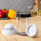 Овощерезка универсальная Magistro Vegan pro, 7 насадок, 10×10×25 см, цвет чёрно - белый - Фото 2