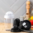 Овощерезка универсальная Magistro Vegan pro, 7 насадок, 10×10×25 см, цвет чёрно - белый - Фото 3