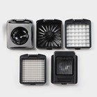 Овощерезка универсальная Magistro Vegan pro, 7 насадок, овощечистка, контейнер, чёрно-белая - Фото 19