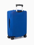 Чехол на чемодан на колёсах, 20" (S), однотонный, синий - Фото 3