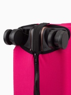 Чехол на чемодан на колёсах, 24" (M), однотонный, розовый - Фото 6