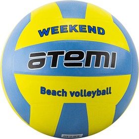 Мяч волейбольный Atemi WEEKEND, резина, жёлто-голубой, размер 5, окружность 65-67 см