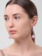 Серьги висячие «Шар плетеный», цвет розовый в серебре, 6.5 см - Фото 6