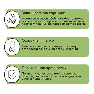 Агроткань застилочная, с разметкой, 10×1.6 м, плотность 100 г/м², полипропилен, Greengo, Эконом 50%