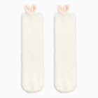 Носки женские махровые MINAKU с ушками, цвет белый, размер 36-39 (23-25 см) - фото 1516259