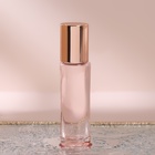 Флакон стеклянный для парфюма, с металлическим роликом, 10 мл, цвет розовый/розовое золото - Фото 3
