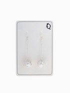 Серьги висячие «Шар плетёный», цвет белый в серебре, 6.5 см - Фото 6