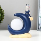 Настольная лампа "Девочка" LED от батареек 2хLR44 темно-синий 15,5х9,5х20 см - Фото 5