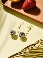 Серьги висячие «Шар плетёный», цвет чёрный в серебре, 6.5 см - Фото 9