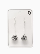 Серьги висячие «Шар плетёный», цвет чёрный в серебре, 6.5 см - Фото 6