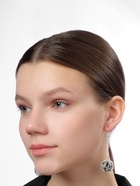 Серьги висячие «Шар плетёный», цвет чёрный в серебре, 6.5 см - Фото 8