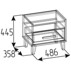 Тумба прикроватная «Айрис 41», 486×358×445 мм, цвет белый/дуб золотистый - Фото 3