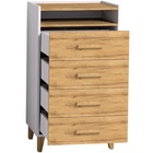 Комод «Айрис 45», 600 × 420 × 1078 мм, цвет белый / дуб золотистый - фото 12523274