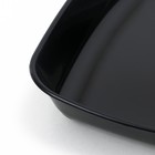 Туалет для кошек, 33.5×25×6 см, округлый, без сетки, пластик, чёрный - Фото 5